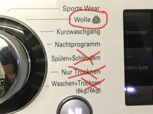 Kletterseil in der Waschmaschine